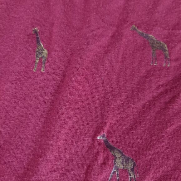 Gaze maroon and gold giraffe tee size M - Picture 5 of 10